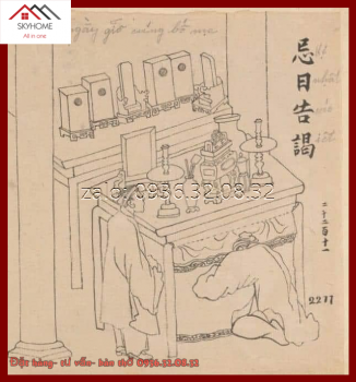 Đèn dầu song đăng và giá gương thờ